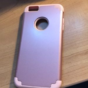 Rose gold/ pink 6s plus phone case